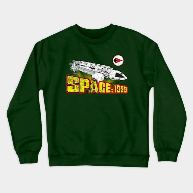 Space 1999, distressed Crewneck Sweatshirt by MonkeyKing